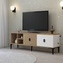 Hanah Home Era 3506 Soporte para TV Roble y Blanco
